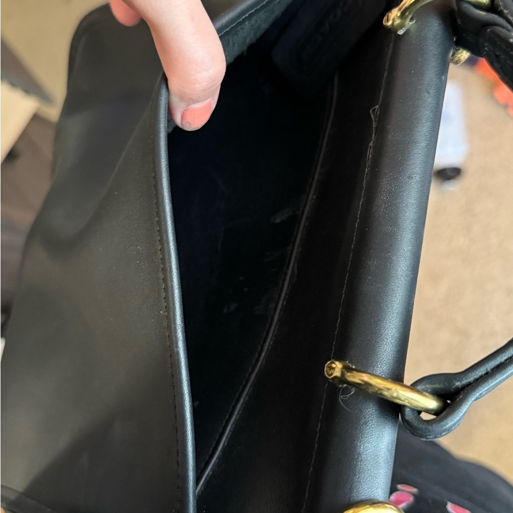 Coach Black Leather Satchel - Picture 9 of 16